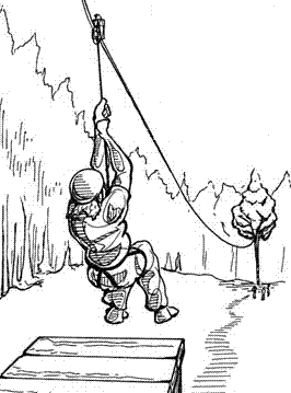 Person climbing Rope